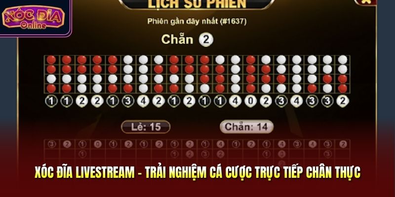Xóc Đĩa Livestream - Trải Nghiệm Cá Cược Trực Tiếp Chân Thực